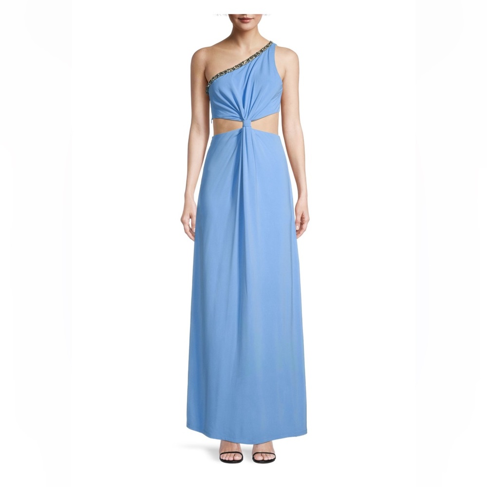 NWT Ramy Brook Hailey One Shoulder Cut out Gown